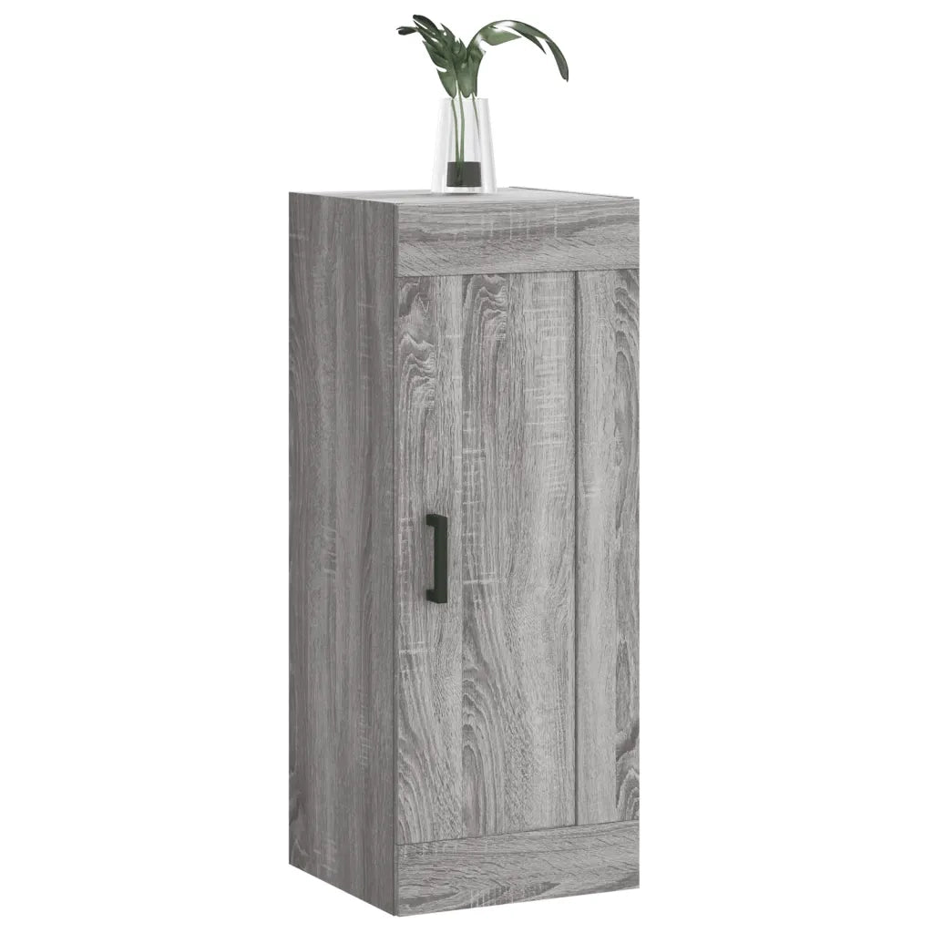 Mobile a Parete Grigio Sonoma 34,5x34x90 cm Legno Multistrato 830506