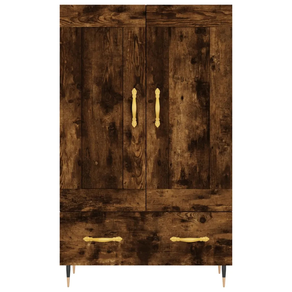 Credenza | Madia | Buffet da pranzo | Armadio da pranzo Rovere Fumo 69,5x31x115 cm in Legno Multistrato