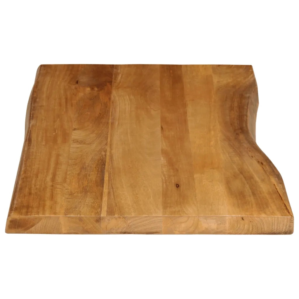 Piano Tavolo 100x60x2,5 cm Bordi Vivi in Legno Massello Mango 370766