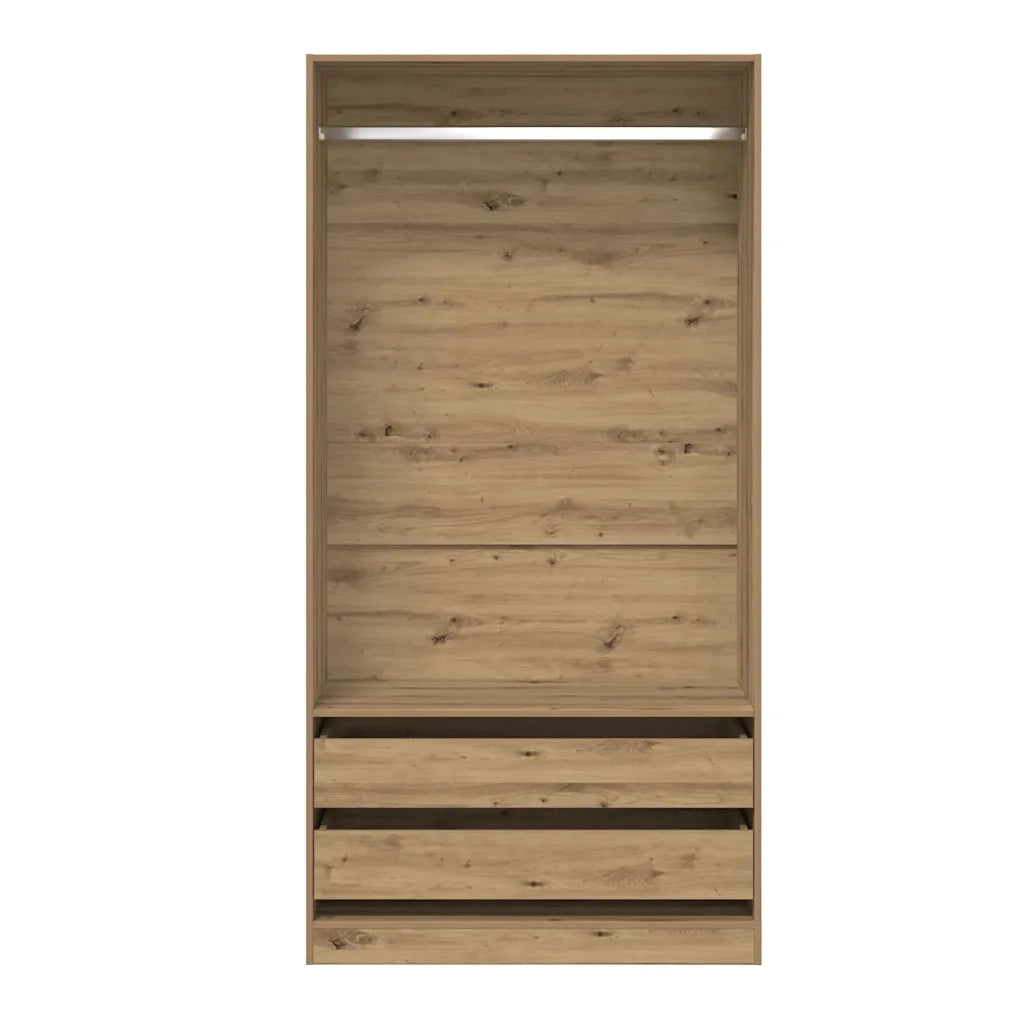 Armadio Rovere Artigianale 100x50x200 cm in Legno Multistrato