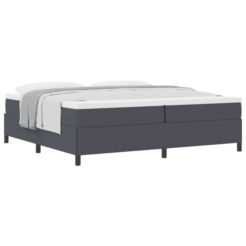 Letto  Grigio Scuro 200x200 cm Tessuto a Coste