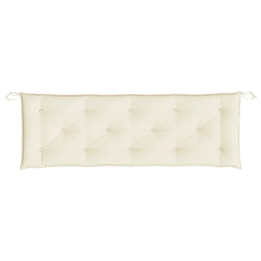 Cuscini Panca Giardino 2pz Bianco Crema 150x50x7 Tessuto Oxford