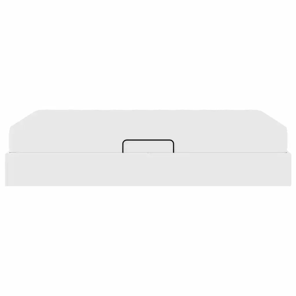 Letto con contenitore e materasso 2 pcs Bianco Pelle 3399605
