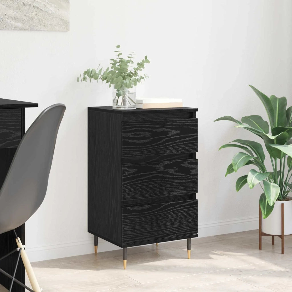 Credenza | Madia | Buffet da pranzo | Armadio da pranzo Rovere nero 35 x 40 x 70 cm Legno multistrato
