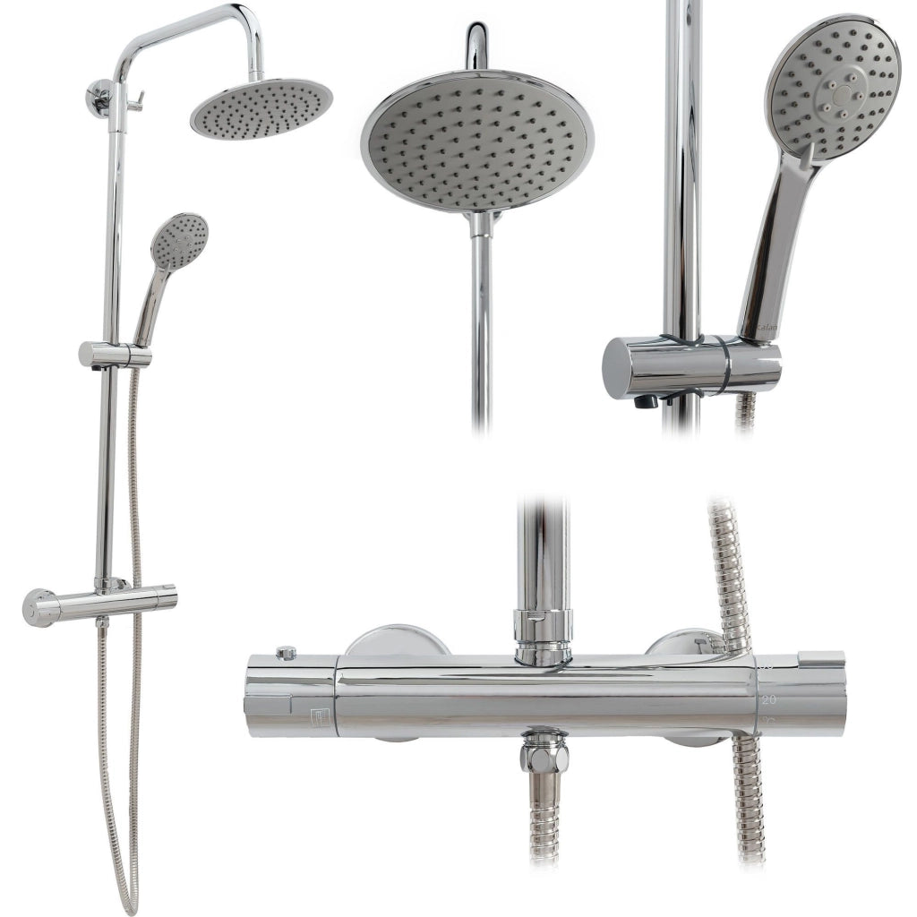 Set Doccia Con Termostato Calani Dayton Chrome
