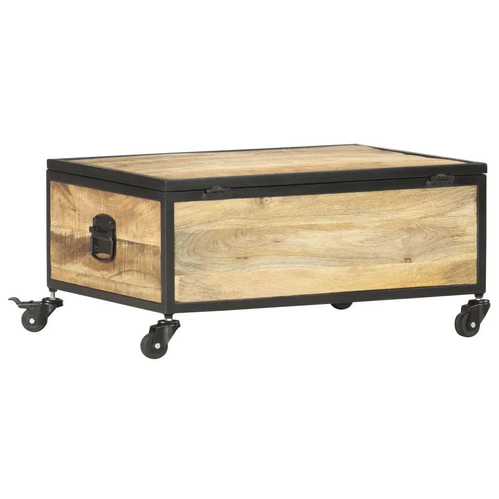 Tavolino da Salotto 70x50x33 cm in Legno Massello di Mango 286378