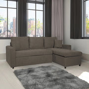 Divano con penisola reversibile funzione letto Golf tessuto khaki Enjoy09 225x148x91H