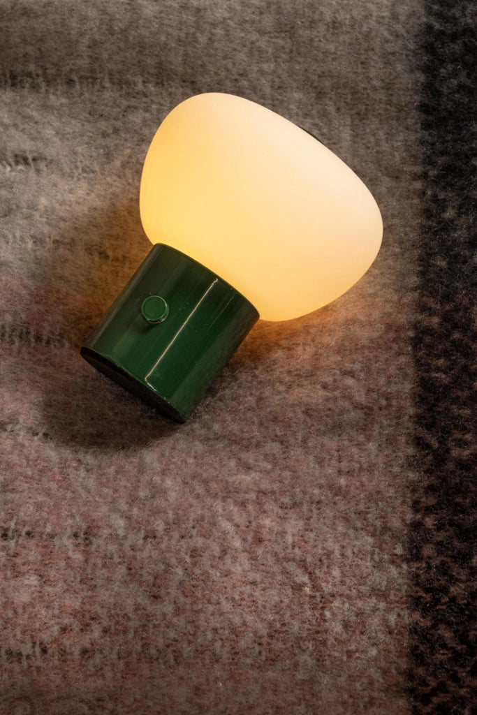 Lampada da tavolo GUSTAV verde vetro LED Lucide