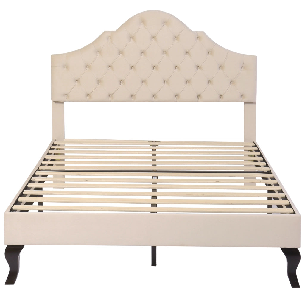 Letto imbottito 140x190 cm in velluto con rete a doghe e testiera regolabile