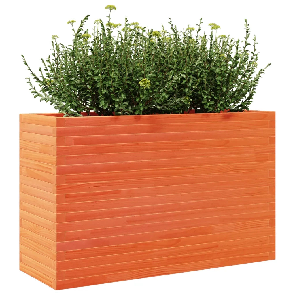 Fioriera Giardino Marrone Cera 110x40x68,5 Legno Massello Pino 3282496