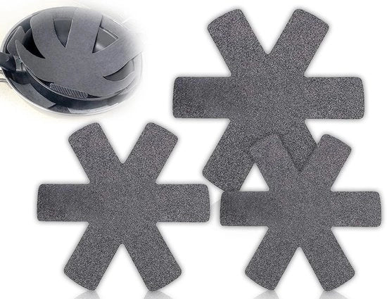 Pannenbescherming 3 Stuks - Resistente al Calore - Parete di Divisione - Pannen Sotto Supporto - Dimensioni Adattabili 38/35/26 cm - Alta Qualità - Pannen Sotto Supporto