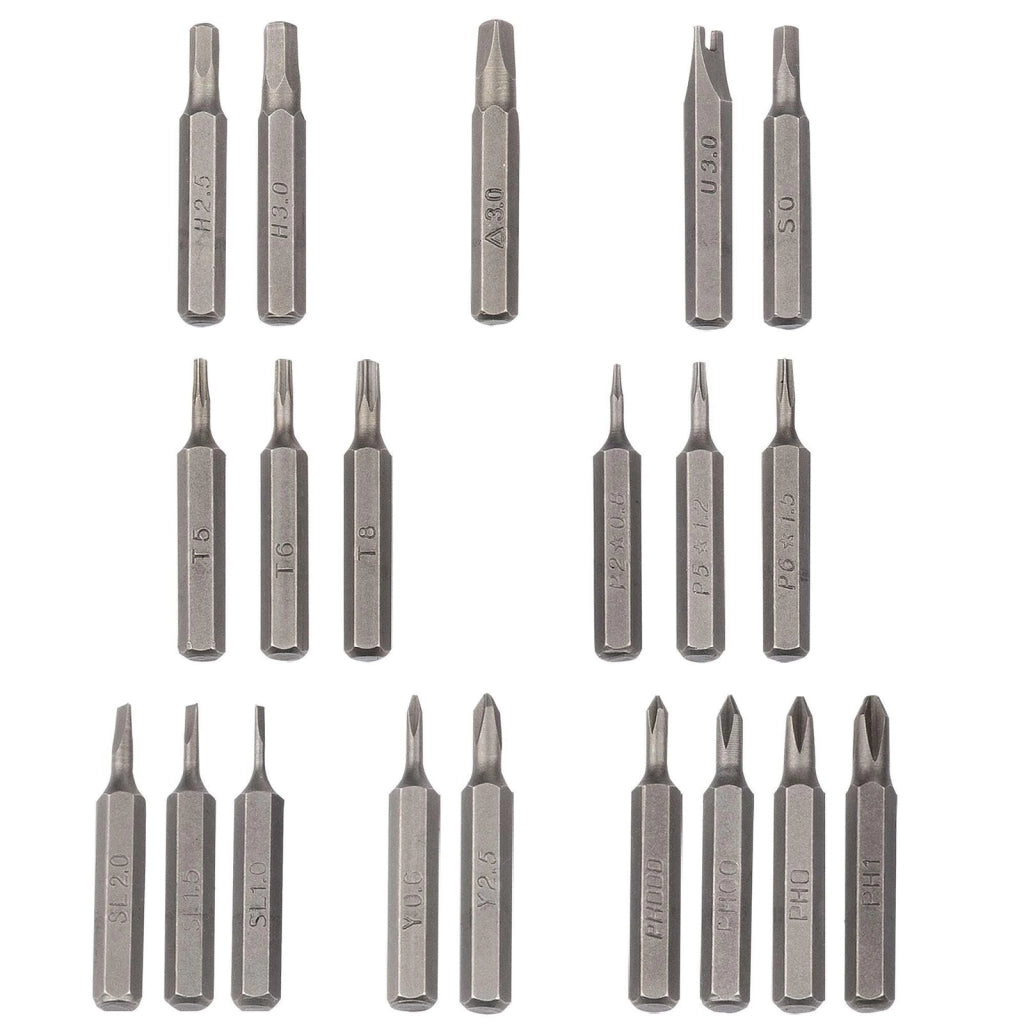 StarTech.com Set di cacciavite elettrico di precisione a 20 pezzi - Kit di cacciaviti a batteria portatile/mini per riparazioni di elettronica - magnetico - senza filo (CTK20PCEDRIVE)