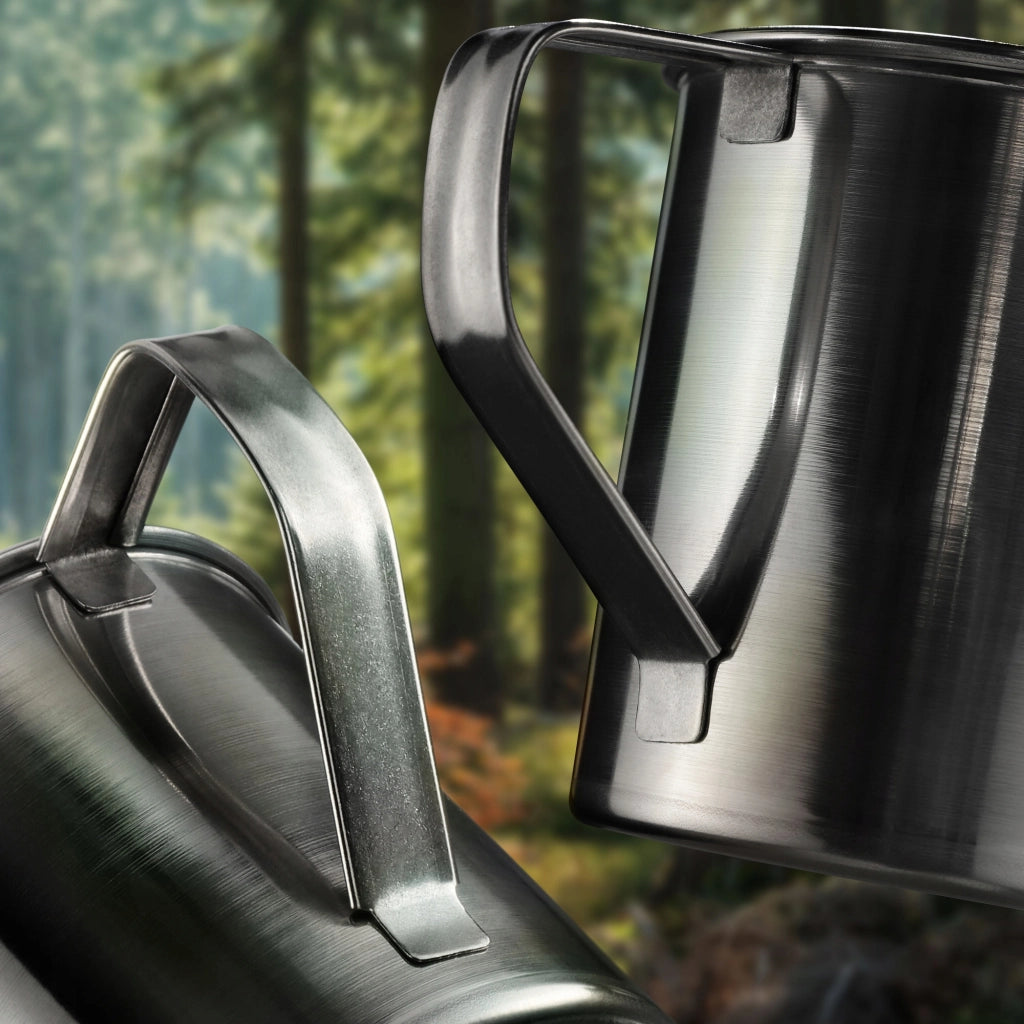 Tazza da viaggio in acciaio KADAX da 400 ml (0,4 l) per la pesca, in metallo, confezione da 2.