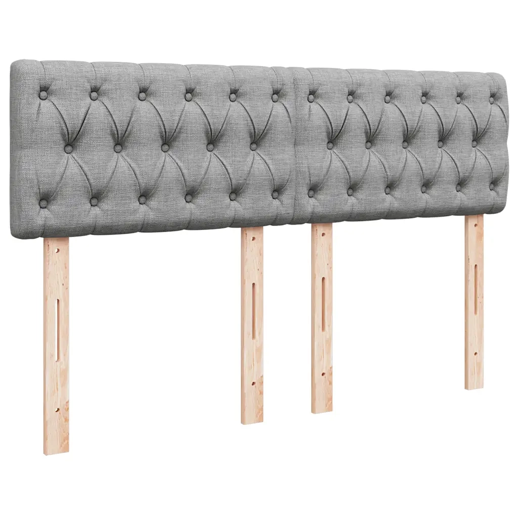 Pouf Letto con Materasso e LED Grigio Chiaro 140x190 cm 3312388