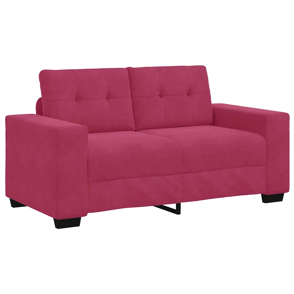 Set di divani 3 pcs Rosso Vento 221 x 80 x 80 cm Velluto 3324643