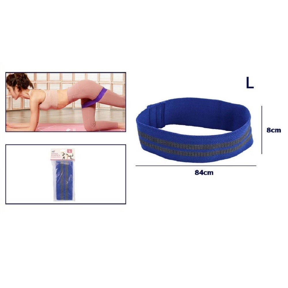 Trade Shop - Fascia Elastica Esercizi Bande Resistenza Allenamento Yoga Fitness Antiscivolo - Blu   L