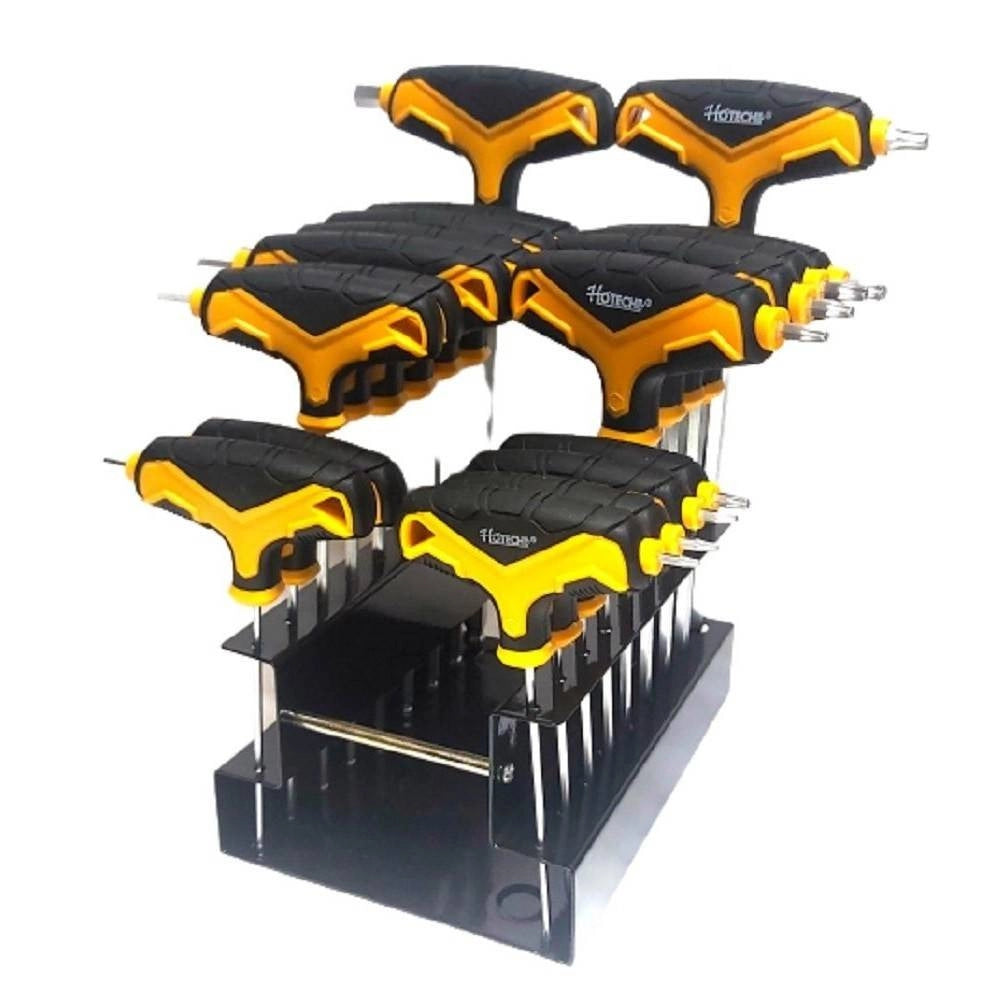 Trade Shop - Kit Serie 18 Chiavi A Brugola Esagonali Con Testa Sferica Torx Cromo Vanadio -