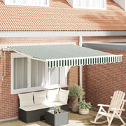 Tettuccio Elettrico Retrattile Verde e Bianco 350 x 250 cm 3330467
