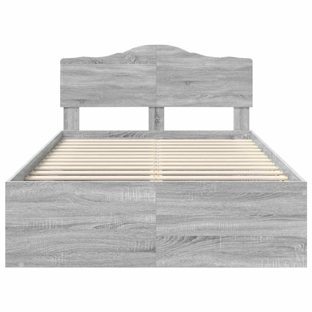 Struttura del letto Grigio Sonoma 135 x 190 cm Pino massello 3412912