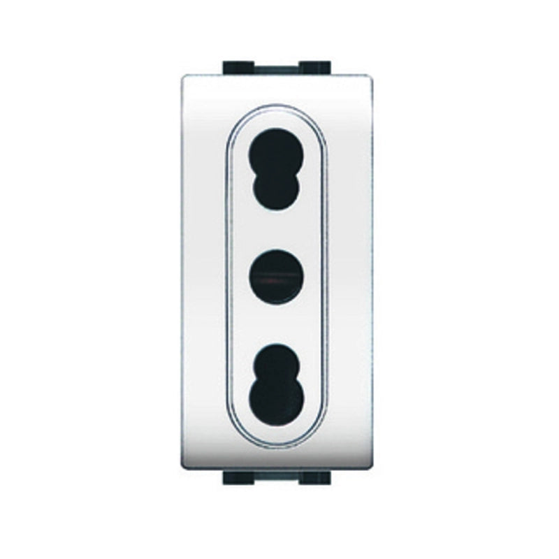 LIFE 4045 WH PRESA BIVALENTE BIANCO- ELETTROCANALI- 12,0 pz