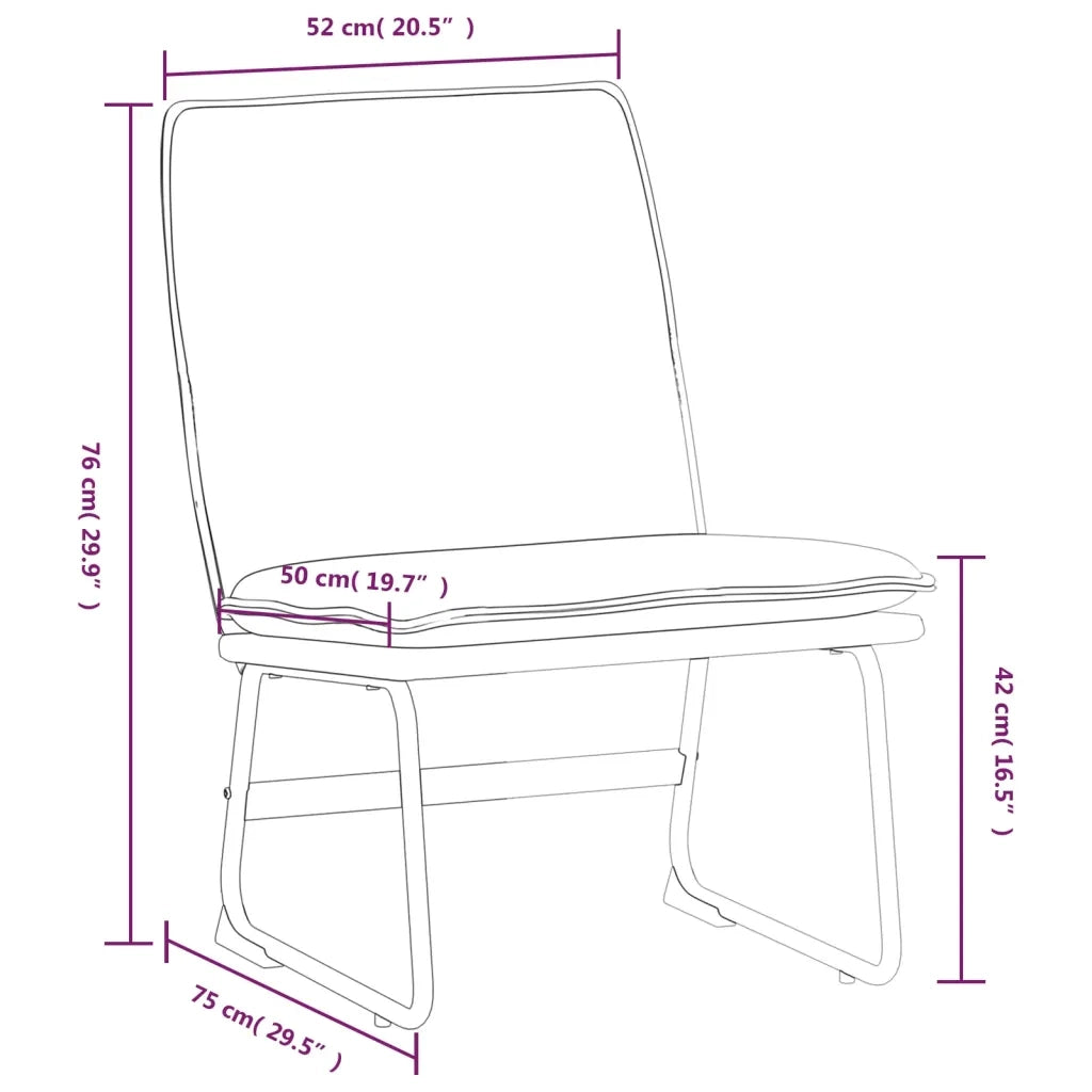 Sedia Lounge Grigio Chiaro 52x75x76 cm in Tessuto 351312