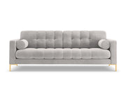 Cosmopolitan Design - Divano "Bali" 4 posti in velluto argento 
