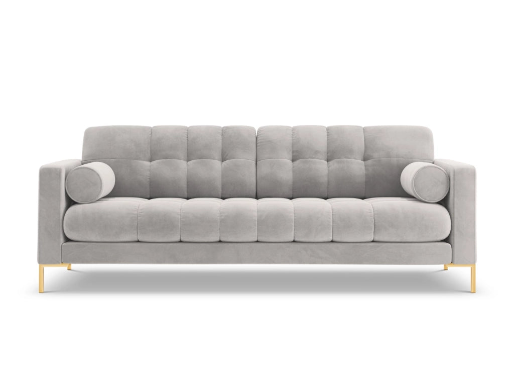Cosmopolitan Design - Divano "Bali" 4 posti in velluto argento 