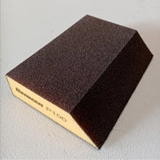 Spugna abrasiva gialla 125x90x25mm grana 100 per intonaco legno plastica pittura - 1pz