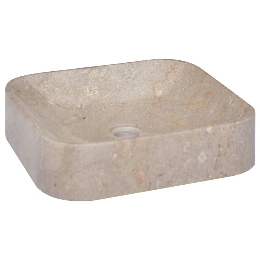 Lavandino da bagno lavabo da appoggio lavabo da WC lavabo da bagno lavandino da bagno lavandino da interno 40 x 40 cm marmo grigio 02_0002826