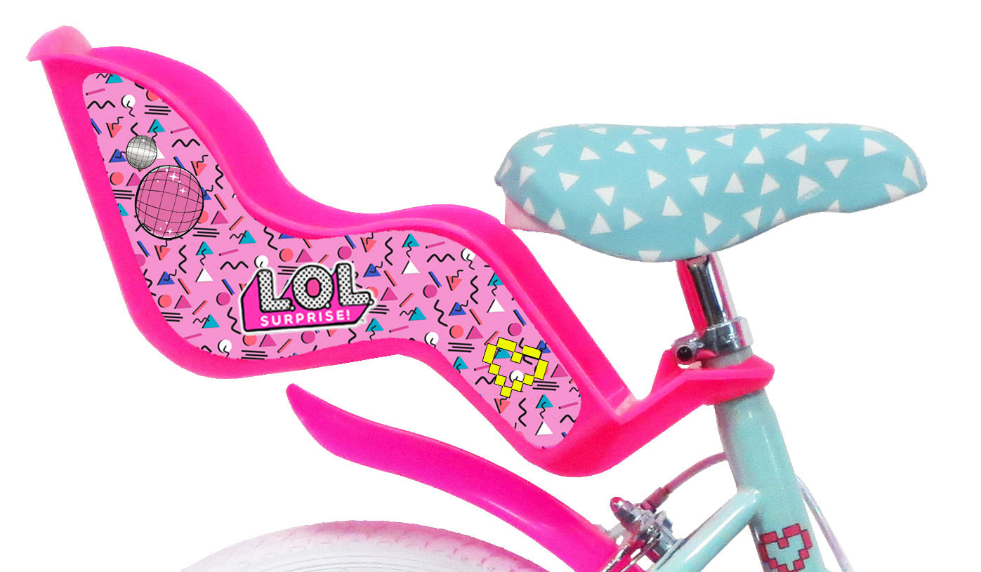 Bicicletta per Bambina 14" 2 Freni  Lol Verde Marine e Rosa