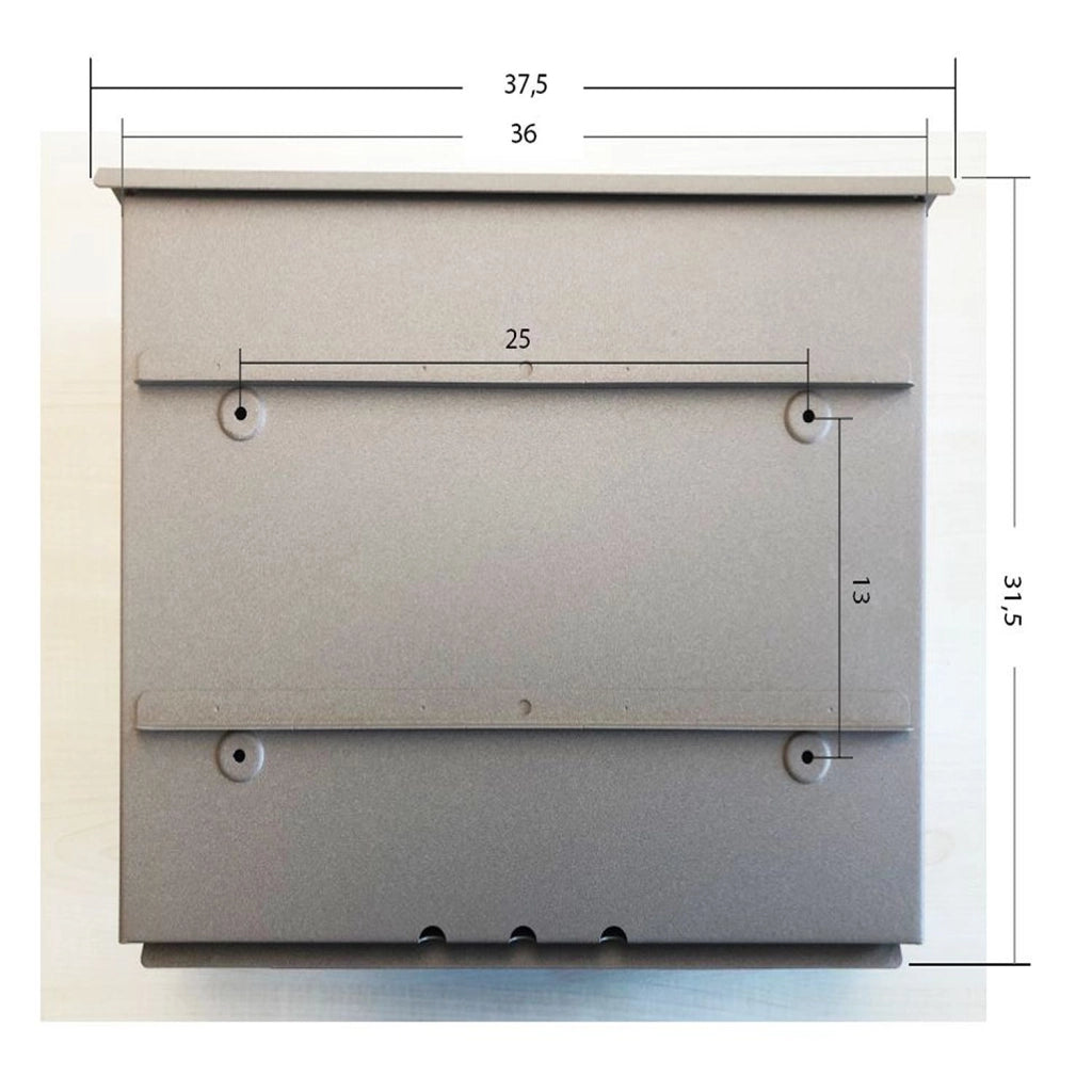 ALUBOX BUSTA Cassetta Posta Formato Rivista 31,5X37,5X10,2 Cm Cassetta Postale Con Sistema Anti Effrazione E Apertura A Vasistas Cassetta Postale Da Esterno Antipioggia Anticorrosione COLORE: ARGENTO