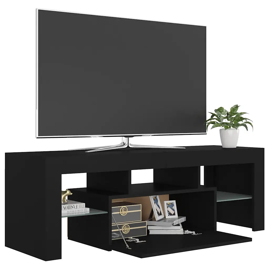 Mobile Porta TV con Luci LED Nero 120x35x40 cm cod mxl 52087