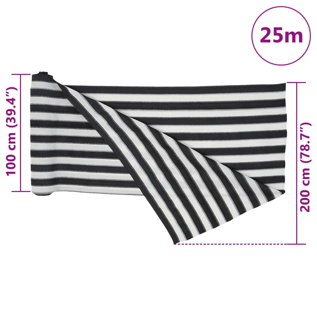 Rete per Privacy Antracite e Bianca 2x25 m in HDPE 150 g/m2 CFW6245957