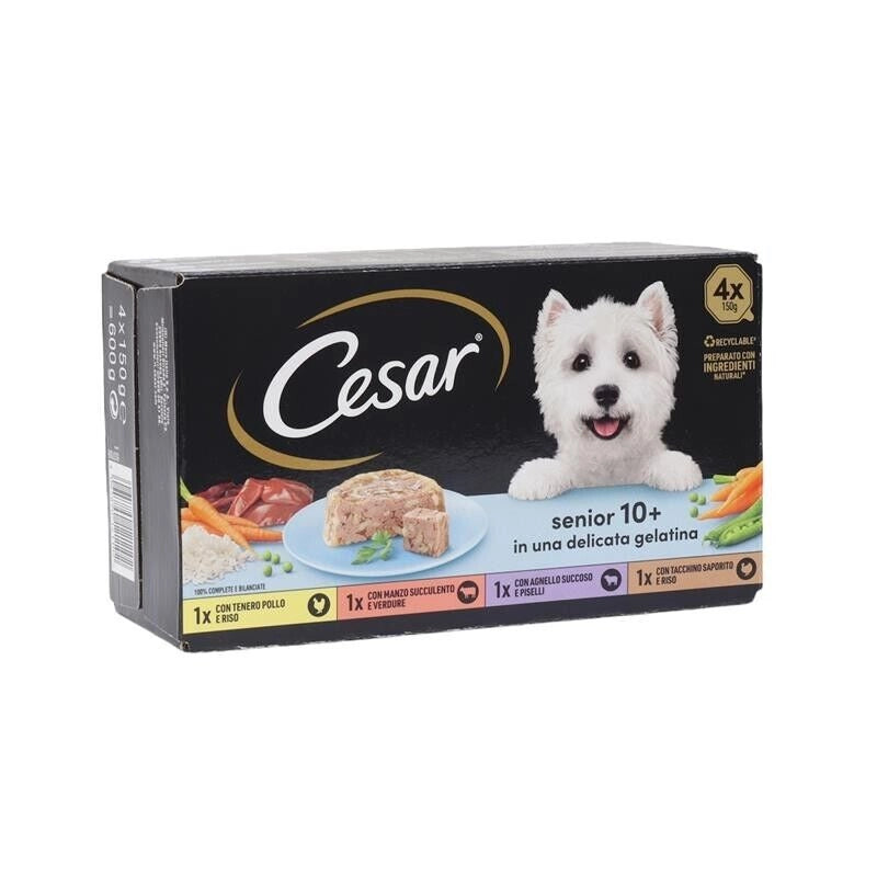 CESAR VASCHETTE IN GELATINA MULTIPACK SENIOR 10+ 4 X 150 GR