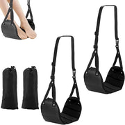 Due sostegni per piedi per sedili da viaggio con supporto per gambe e materasso per piedi regolabile per viaggi, accessori per ufficio per zona di riposo in aereo per relax e comfort