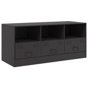 Mobile TV | Armadietto TV | Mobile Porta TV Nero 99x39x44 cm in Acciaio