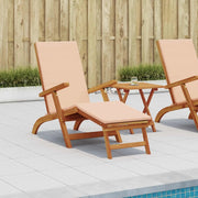 Lettino prendisole reclinabile e pieghevole 2 pcs Beige