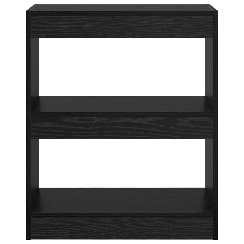Armadio per Libri Rovere Nero 60 x 30 x 72 cm Legno multistrato 880458