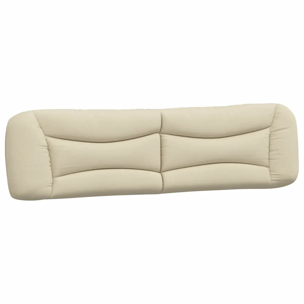Letto con Materasso Crema 200x200 cm in Tessuto