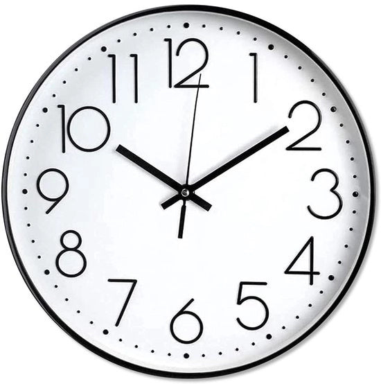 Orologio da Parete 9 Pollici a Batterie, Silenzioso, Orologio da Parete Senza Tacco, Design Moderno a Quarzo, Decorativo per Sala da Pranzo/Interni/Cucina/Ufficio