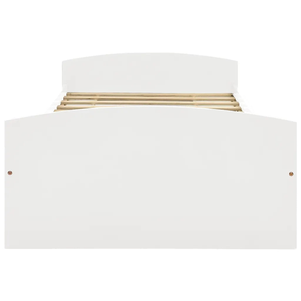 Giroletto con 2 Cassetti-Struttura Letto con contenitore Bianco in Legno di Pino 90x200 cm