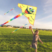 Trade Shop - Aquilone Sorriso Gioco Esterno Spiaggia Facile Da Pilotare Vari Colori 130x70 Cm -