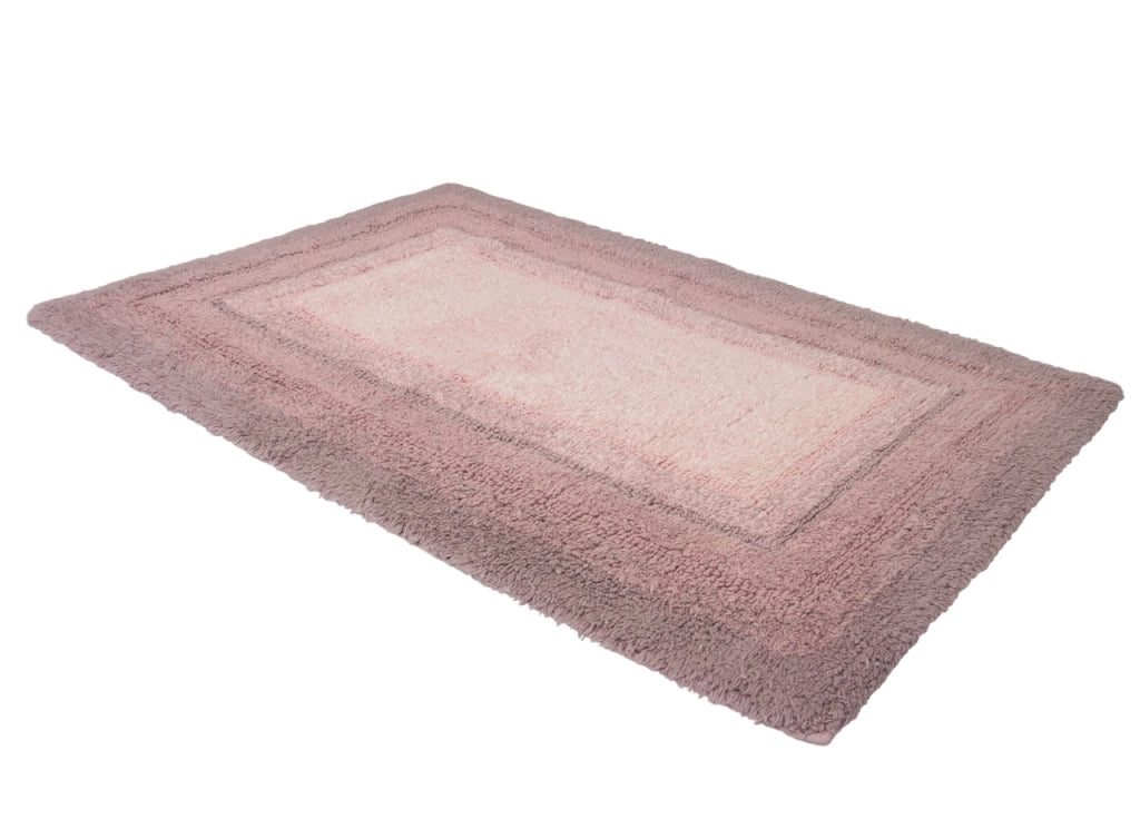 Tappeto Bagno Rettangolare In Spugna Morbida Antiscivolo Degradè Confetto - 50x80 - Confetto