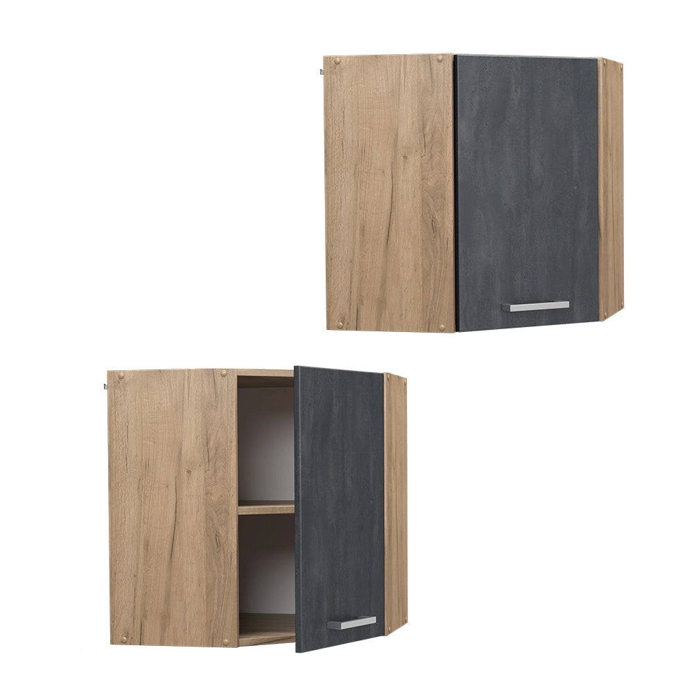 Vicco Mobile angolare da cucina Calcestruzzo nero 57 cm