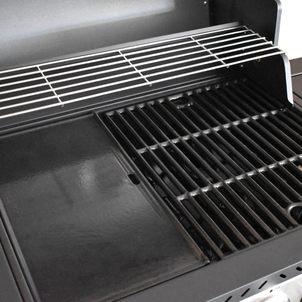 Barbecue a gas FIDGI 3 con termometro - 3 bruciatori + fornello da 11,5kW