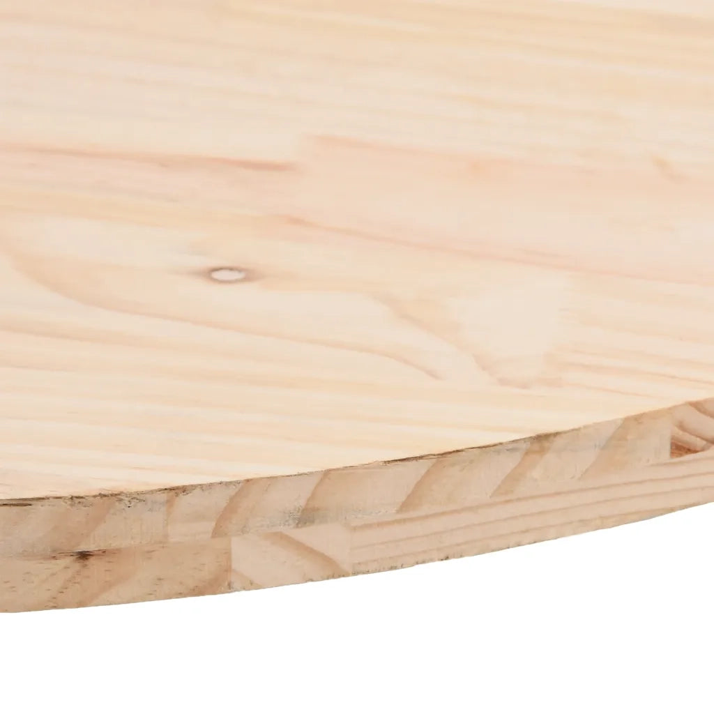 Piano Tavolo 90x45x2,5 cm in Legno Massello di Pino Ovale