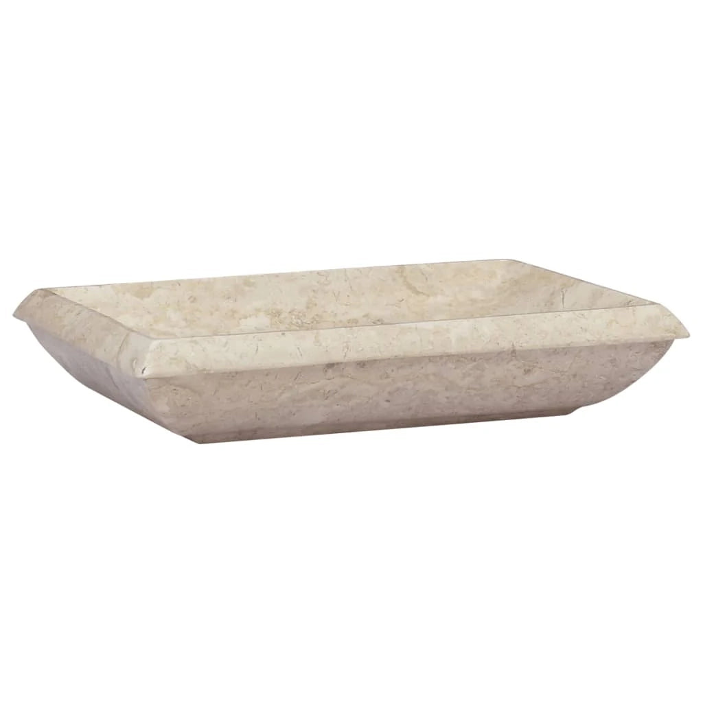 Lavandino da bagno lavabo da appoggio lavabo da WC lavabo da bagno lavandino da bagno lavandino da interno 50 x 35 cm marmo crema 02_0002806