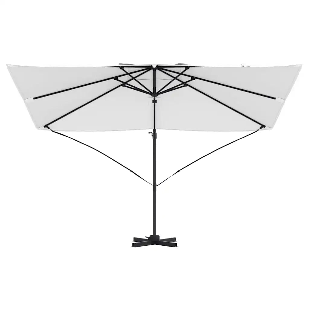 Ombrellone-Ombrello da giardino balcone Sabbia 351 x 250 x 260 cm Poliestere e Alluminio