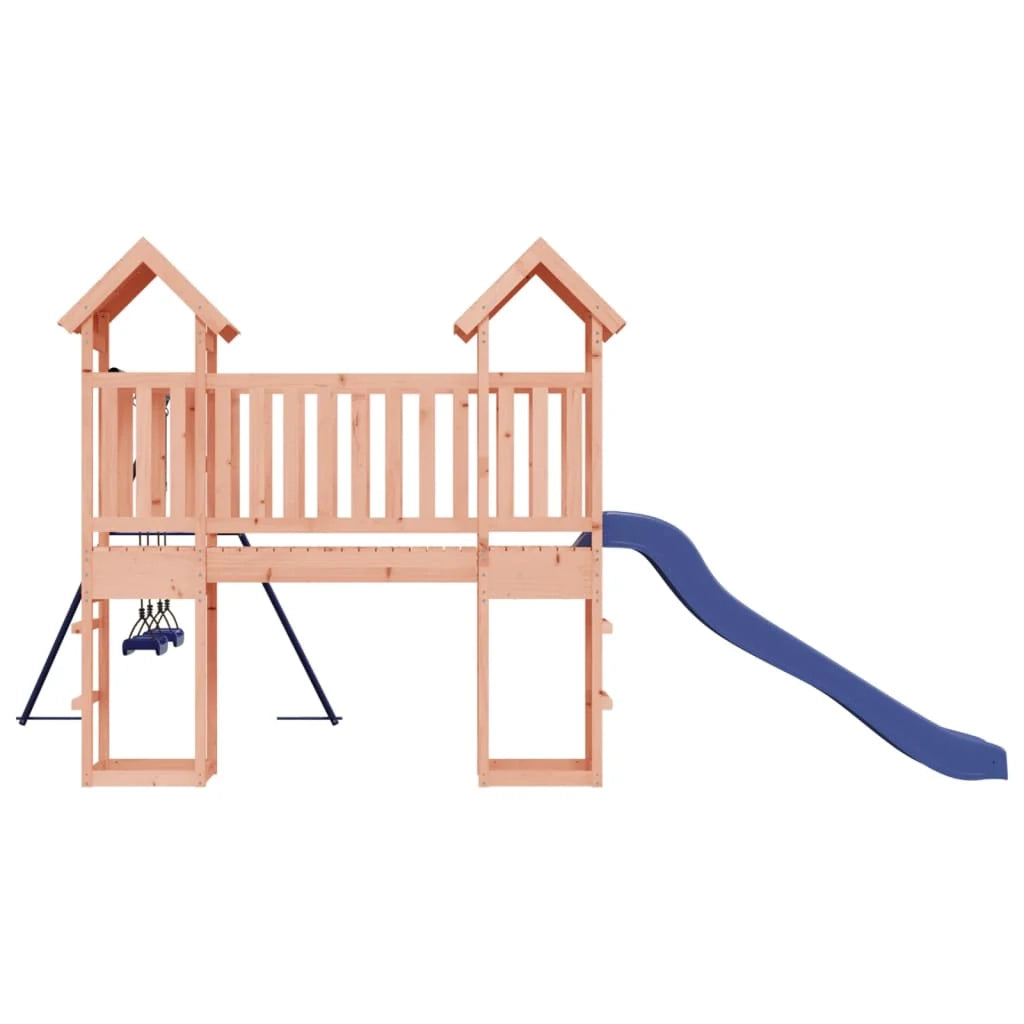 Altalena per parco giochi da esterno scivolo altalena robusta giochi da giardino 308 x 461 x 207 cm legno massello di abete Douglas 02_0004642
