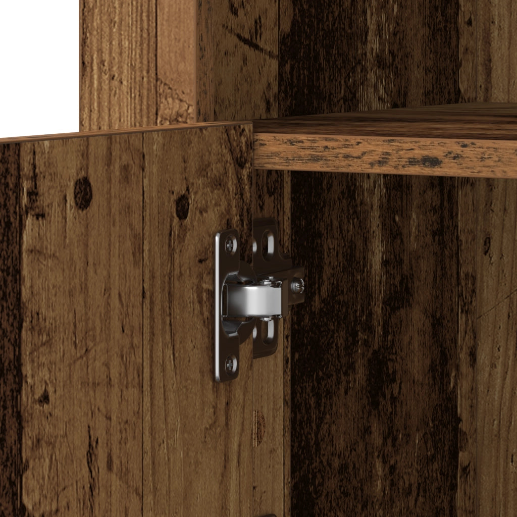 Sideboard  con luci LED in legno vecchio 41x37x67 cm